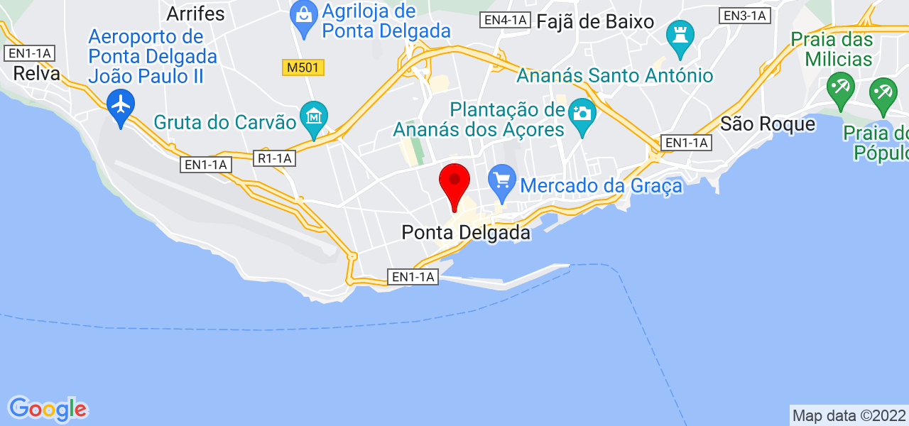Cristiano Bet - Açores - Ponta Delgada - Map