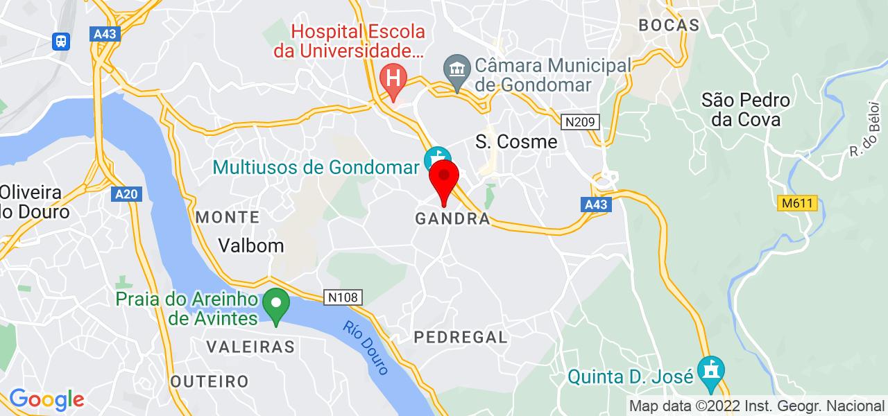Ana Baptista - Porto - Gondomar - Mapa