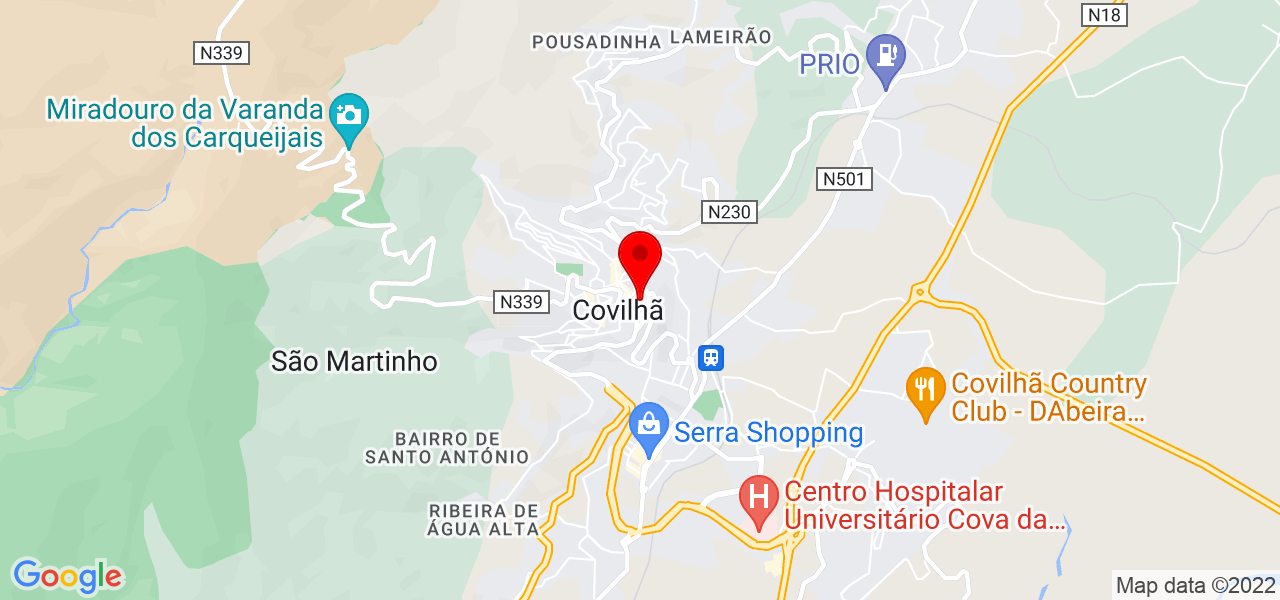 Ivan Rodrigo Novais - Castelo Branco - Covilhã - Mapa