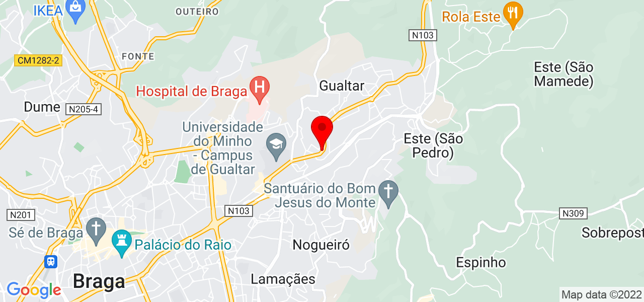 Giuseppe Pontonio - Braga - Braga - Mapa