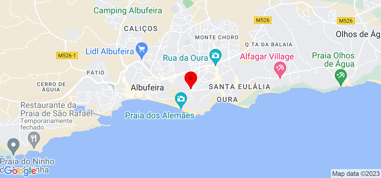 Gesso projetado - Faro - Albufeira - Mapa