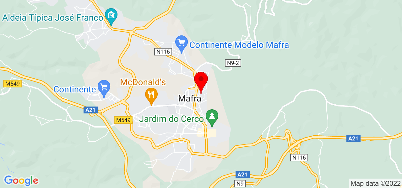 Limpeza valente - Lisboa - Mafra - Mapa