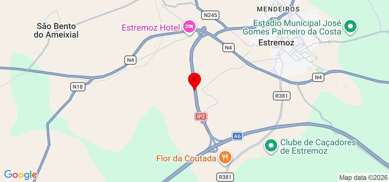 Hugo Carri&ccedil;o - Évora - Estremoz - Karte