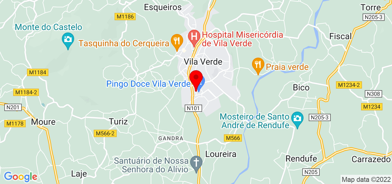 Pedro Silva - Braga - Vila Verde - Mapa