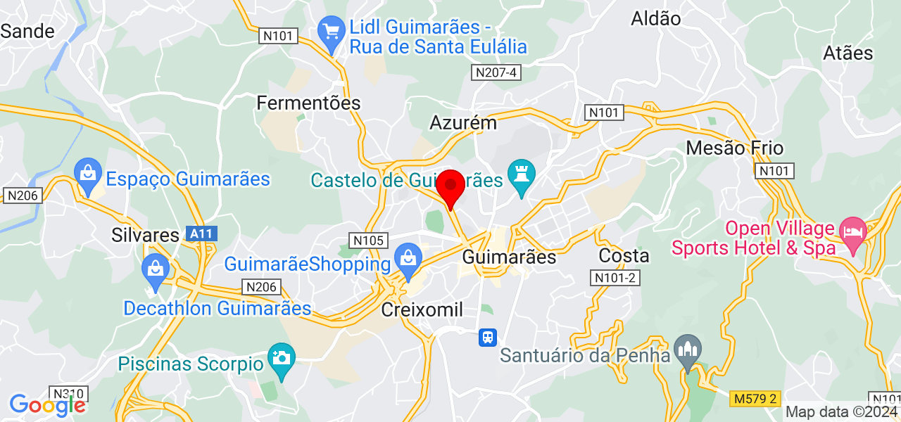 Sandra Milena - Braga - Guimarães - Mapa
