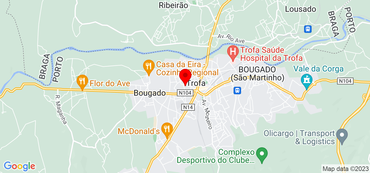 C&aacute;tia Gon&ccedil;alves - Porto - Trofa - Mapa