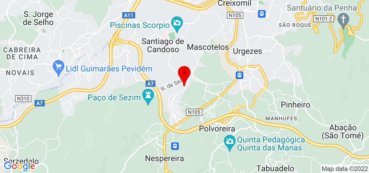 Simbiose-Gest&atilde;o Cultural Unipessoal Lda - Braga - Guimarães - Mapa