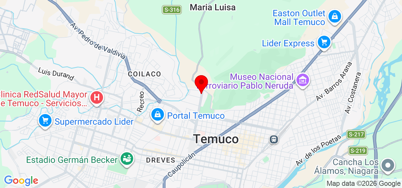Grace Heyboer - La Araucanía - Cautín - Map