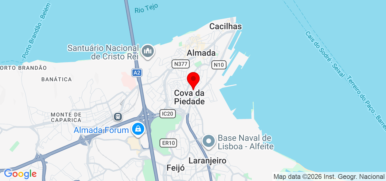 Lima - Setúbal - Almada - Karte