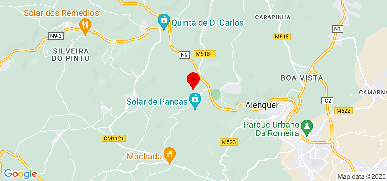 Jana Personal Gourmet - Lisboa - Alenquer - Mapa