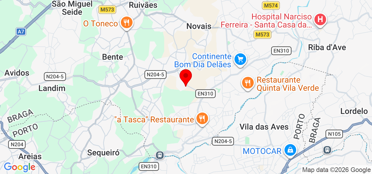 Carlos Lopes - Braga - Vila Nova de Famalicão - Mapa