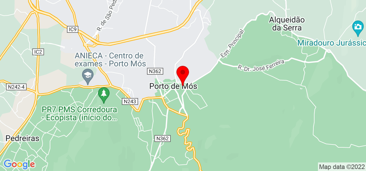 Bruno Janelli dos Santos - Leiria - Porto de Mós - Mapa