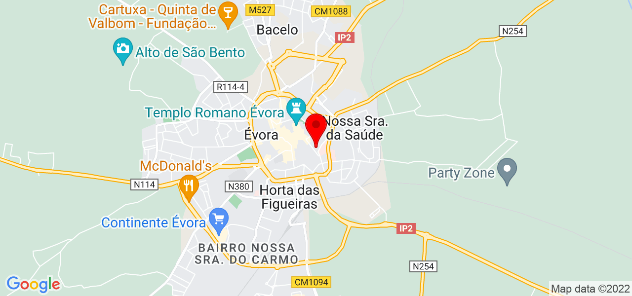só telhados - Évora - Évora - Carte