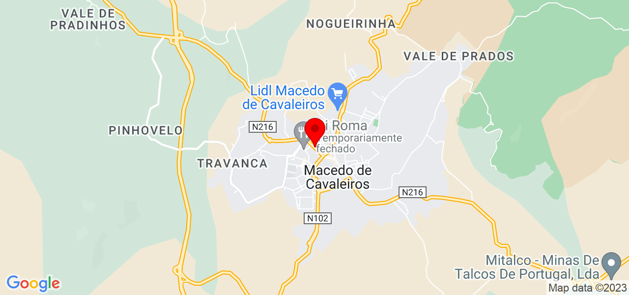 HM &amp; LC Terapias Alternativas - Bragança - Macedo de Cavaleiros - Mapa