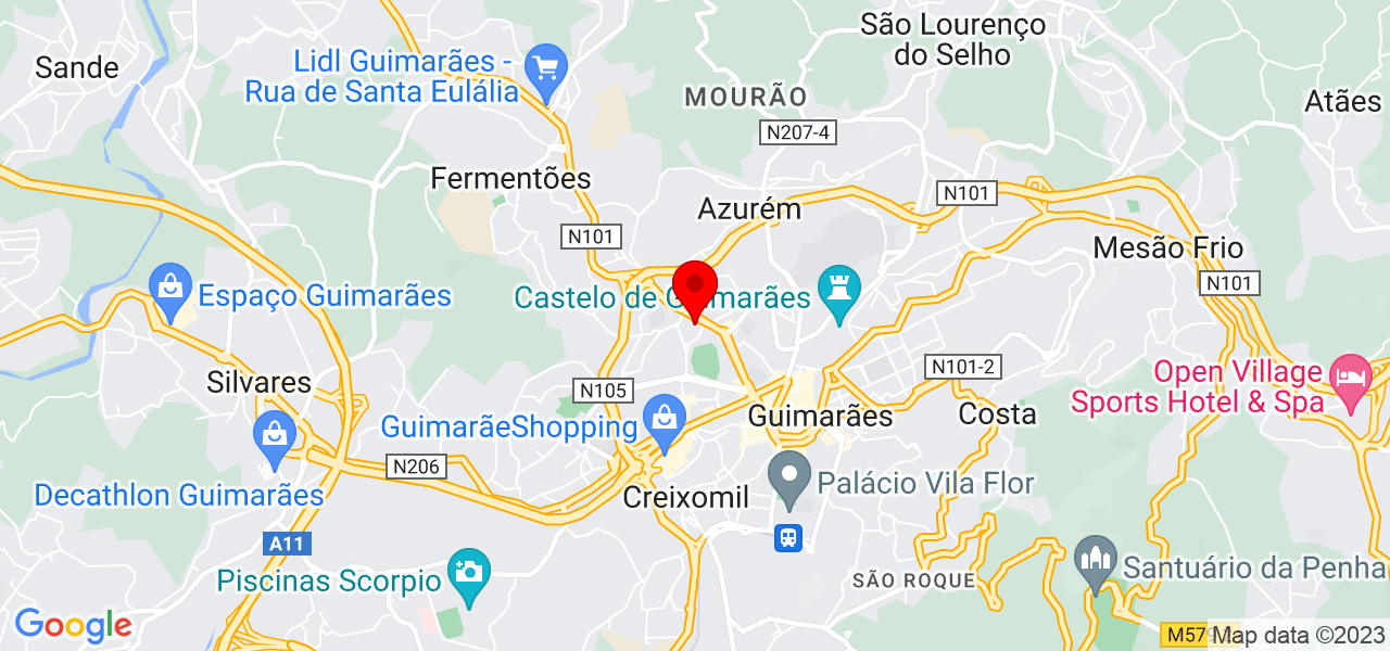 Maria Pinto - Braga - Guimarães - Mapa