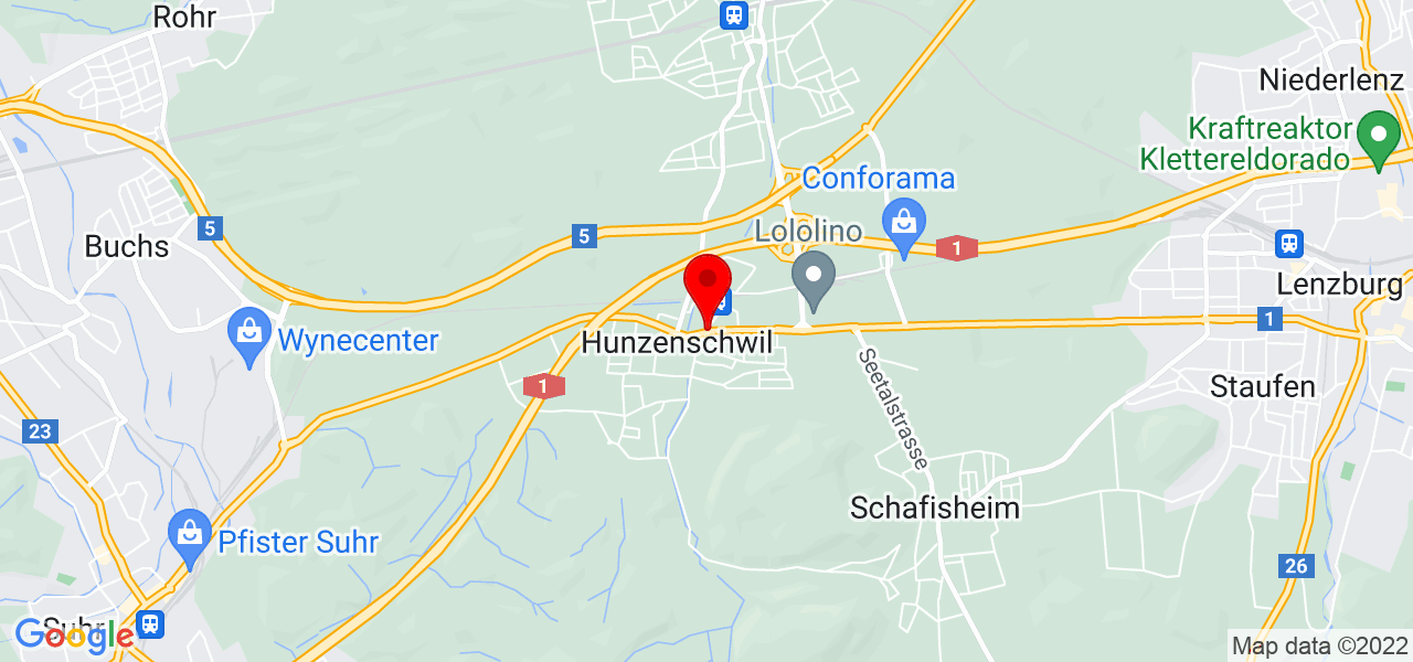 Proki Kinderevents GmbH - Aargau - Hunzenschwil - Karte