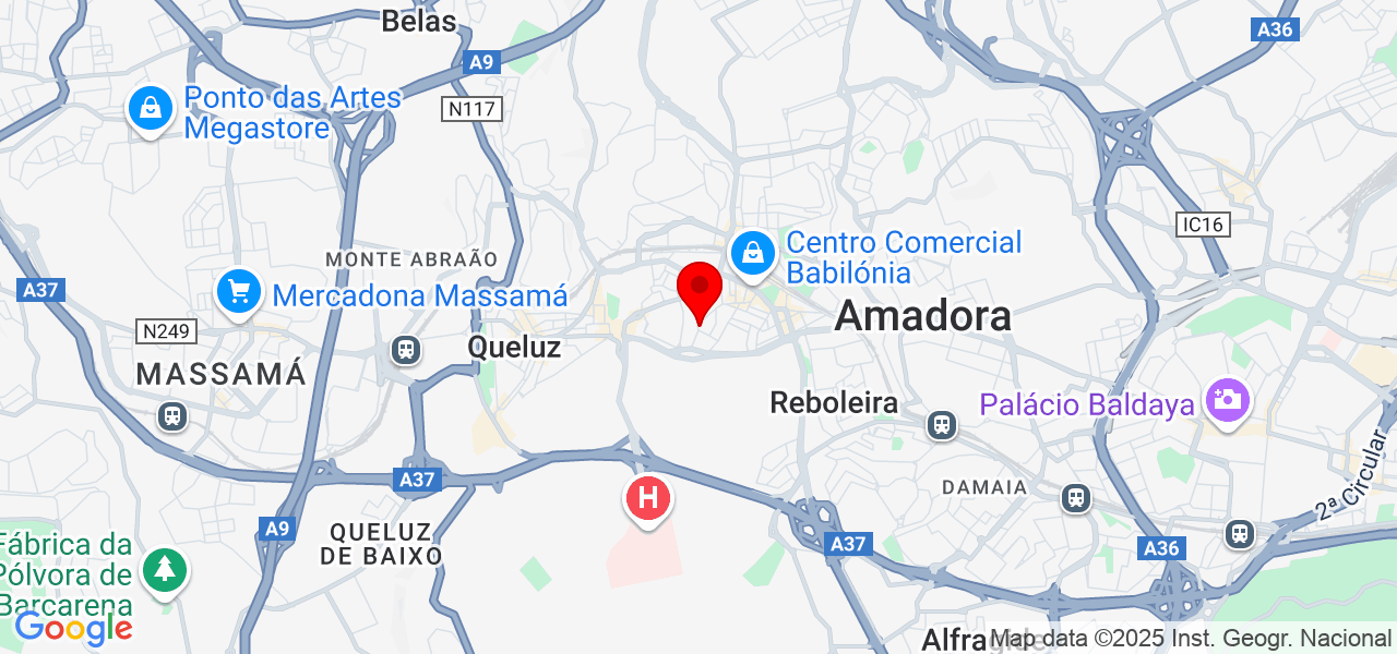 Siren’s Ink - Lisboa - Amadora - Mapa
