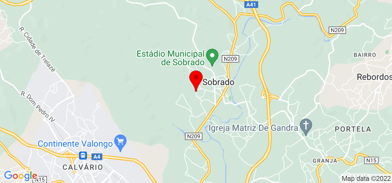 Thomaz Ricardo - Porto - Valongo - Mapa