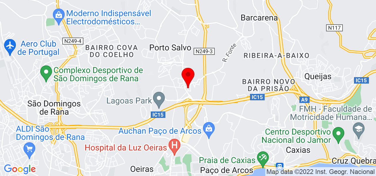 Malquias  batista - Lisboa - Oeiras - Mapa