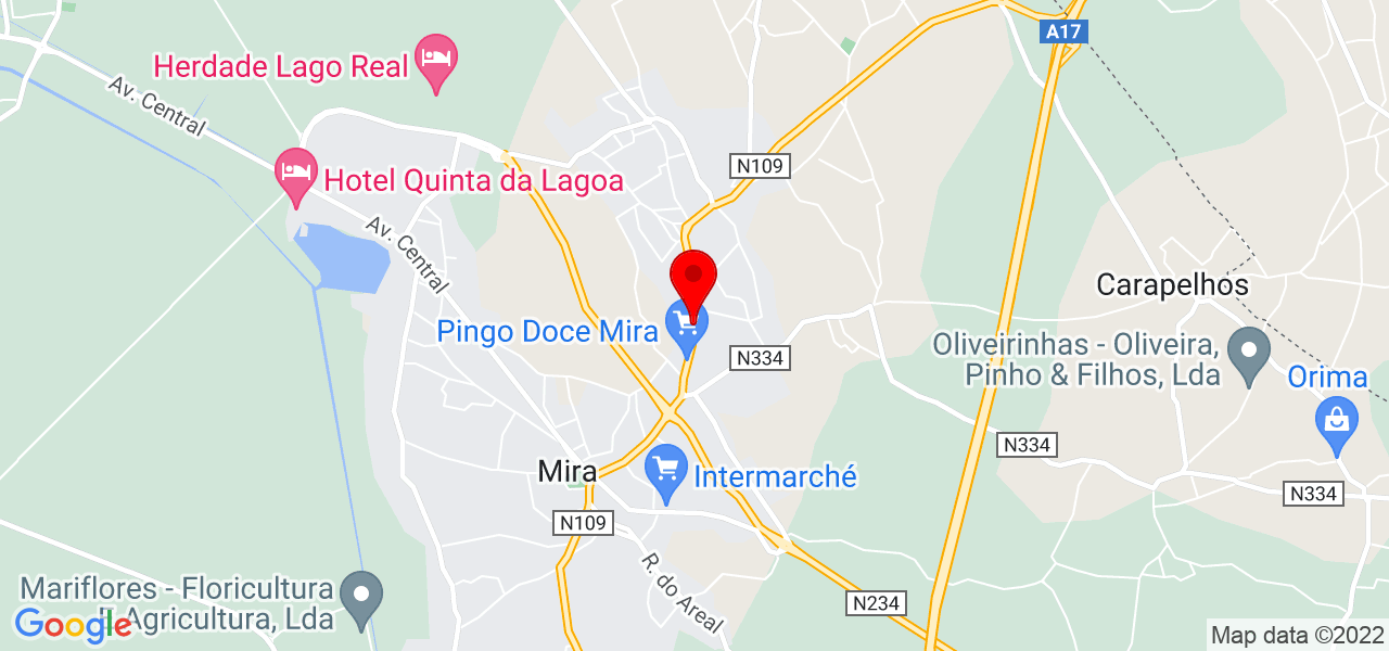 Jo&atilde;o Cadima Lima - Presta&ccedil;&atilde;o de Servi&ccedil;os - Coimbra - Mira - Mapa