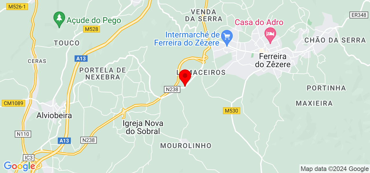 Ilustradora / Designer Gr&aacute;fica - Santarém - Ferreira do Zêzere - Mapa