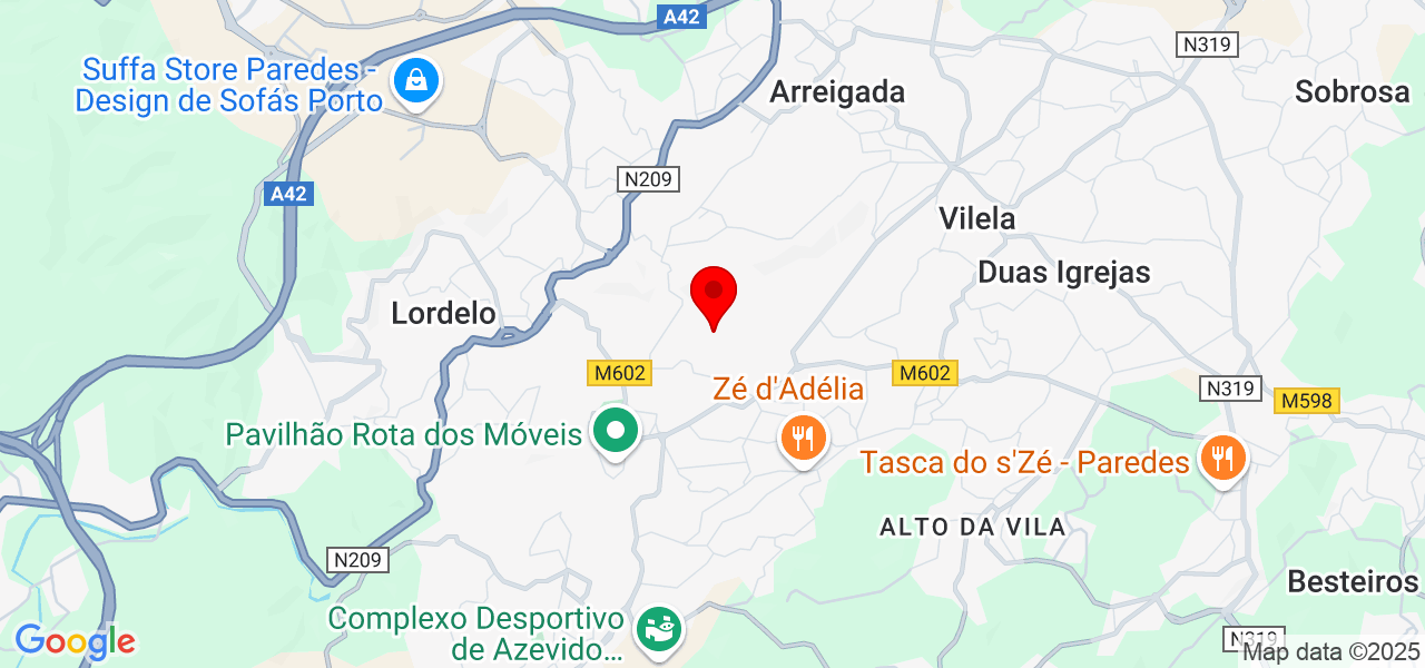 Luis Pacheco - Porto - Paredes - Map