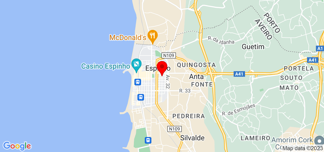 Patr&iacute;cia Santos - Aveiro - Espinho - Mapa