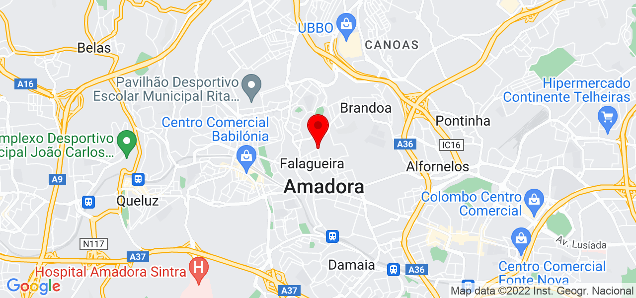 Marileide Cruz - Lisboa - Amadora - Mapa