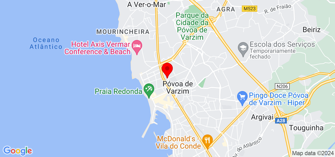 Maria Perp&eacute;tua moura - Porto - Póvoa de Varzim - Mapa