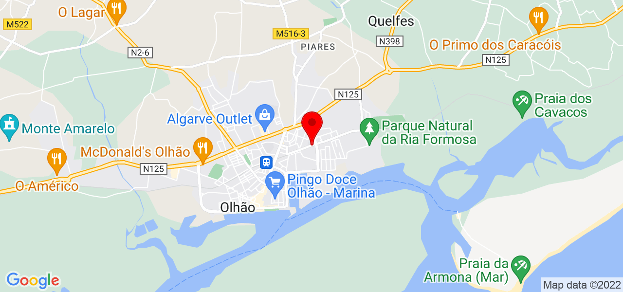 Celina - Faro - Olhão - Mapa