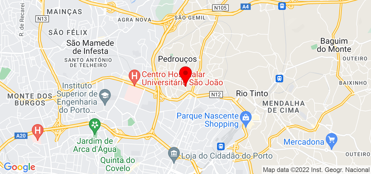 Juan Carre&ntilde;o - Porto - Maia - Mapa