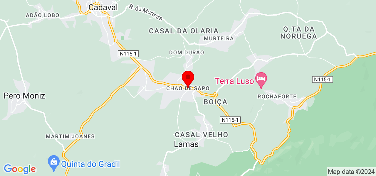 Am&aacute;vel Duarte - Lisboa - Cadaval - Mapa