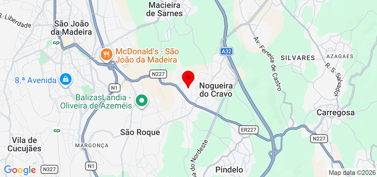 AnParty Aluguer de Insufláveis e Animação - Aveiro - Oliveira de Azeméis - Mapa