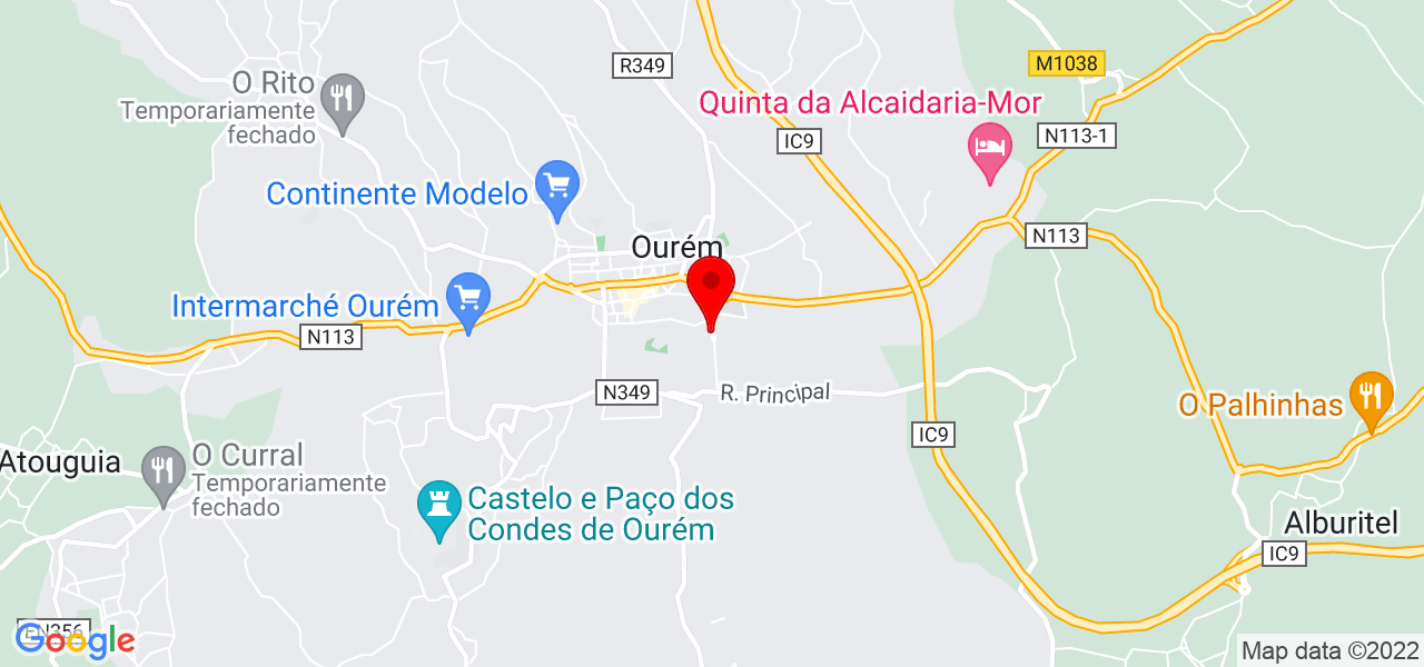 Maur&iacute;lio Silva - Santarém - Ourém - Mapa