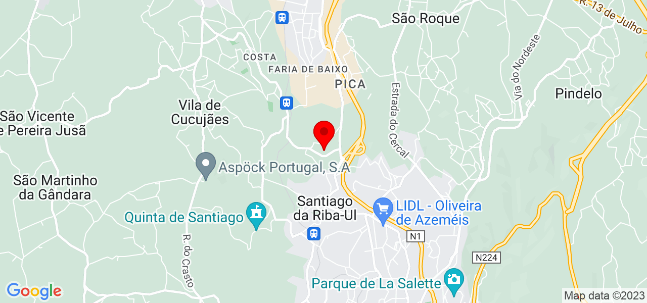 Luana - Aveiro - Oliveira de Azeméis - Mapa