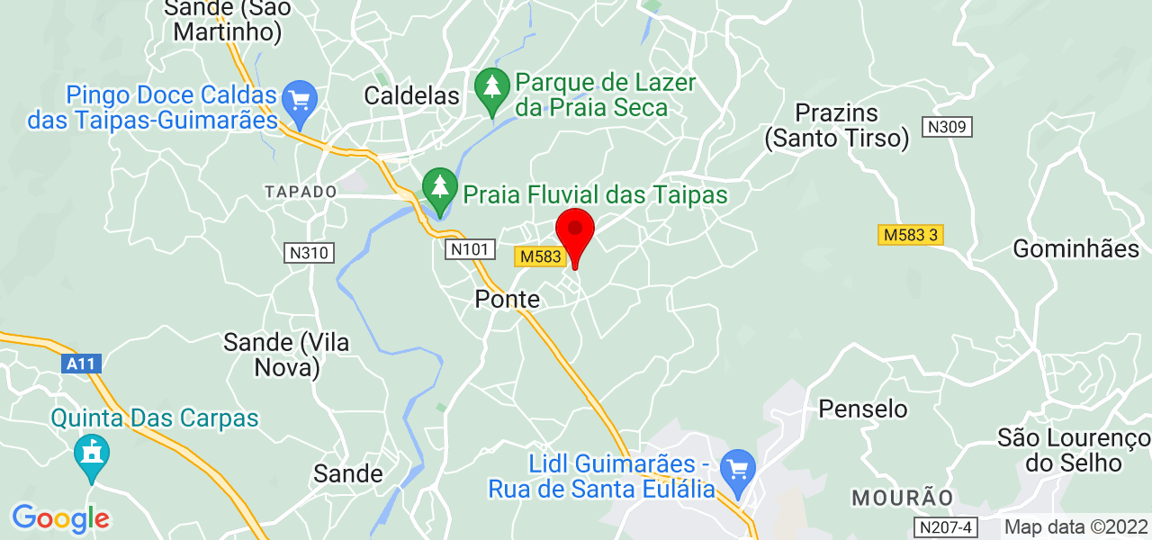 particular - Braga - Guimarães - Mapa