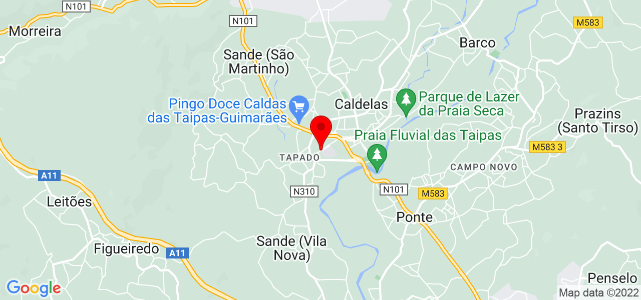 Ta&iacute;s Oliveira - Braga - Guimarães - Mapa