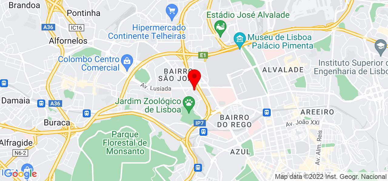 Pedro Rosa Borges - Lisboa - Lisboa - Mapa