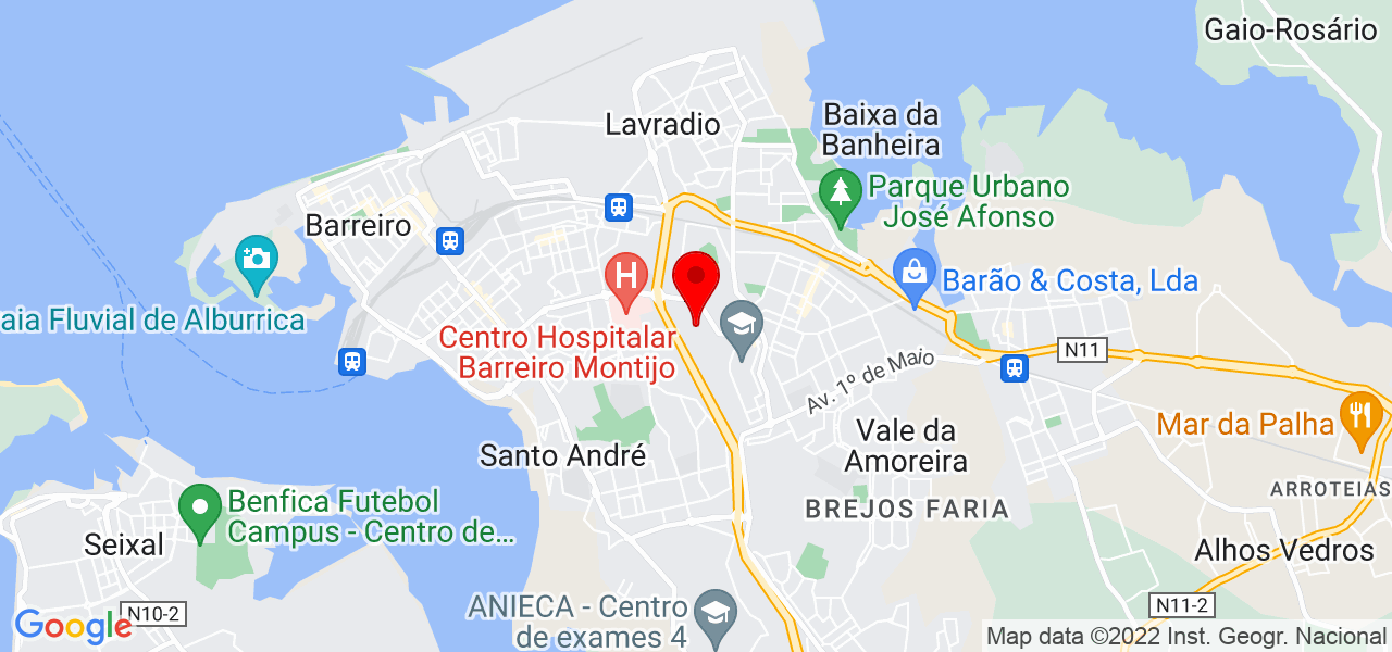 Joana Conde&ccedil;o - Setúbal - Barreiro - Mapa