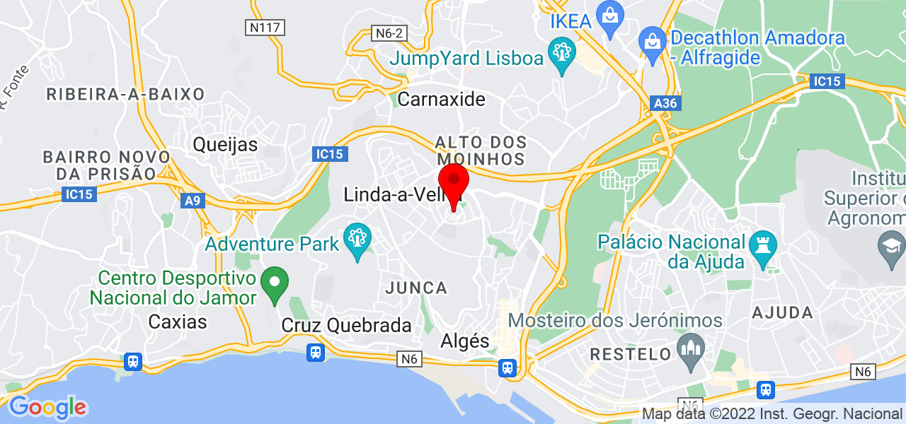 MARIA FREITAS , ARTS - Lisboa - Oeiras - Mapa