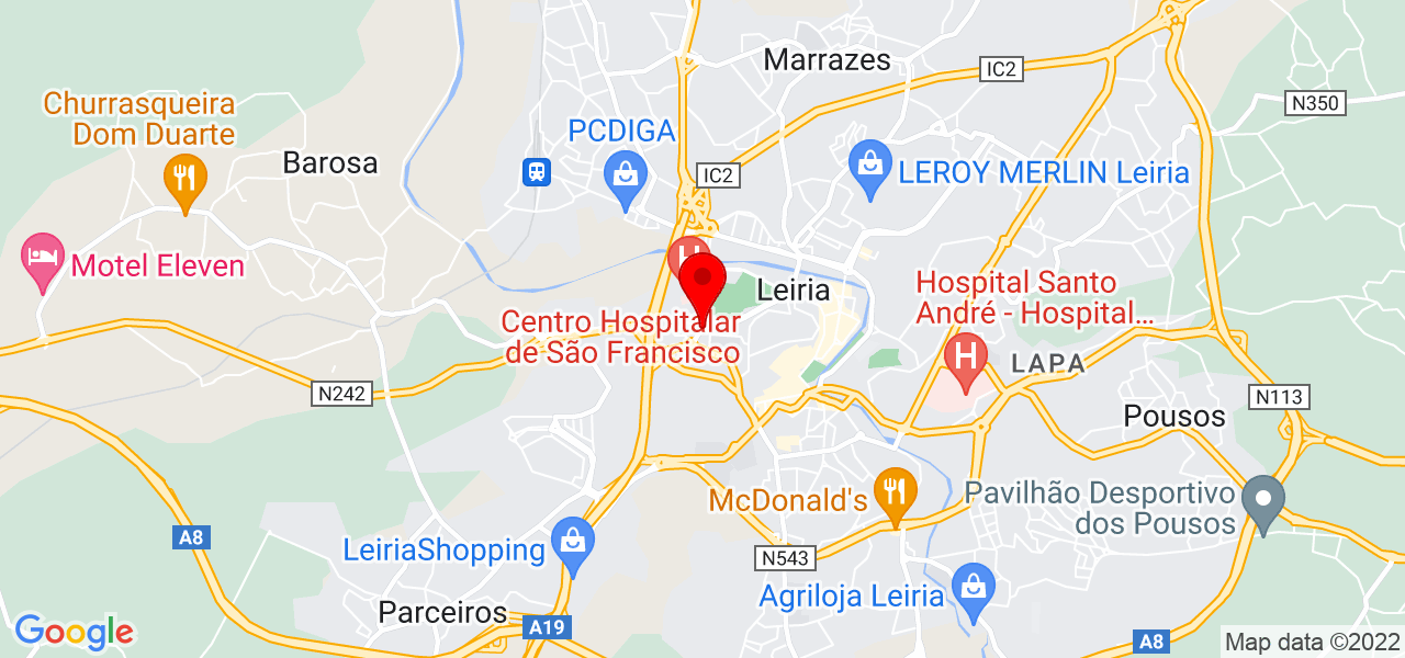 Tayna dos Santos Ferreira - Leiria - Leiria - Mapa