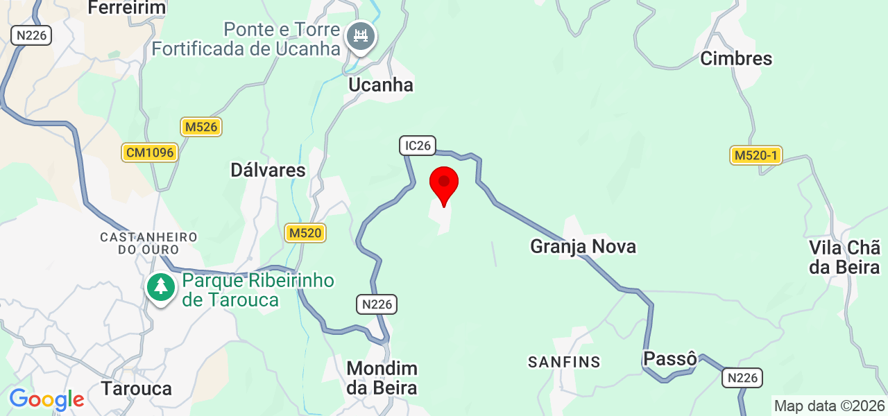 Nicole Fernandes - Viseu - Tarouca - Mapa
