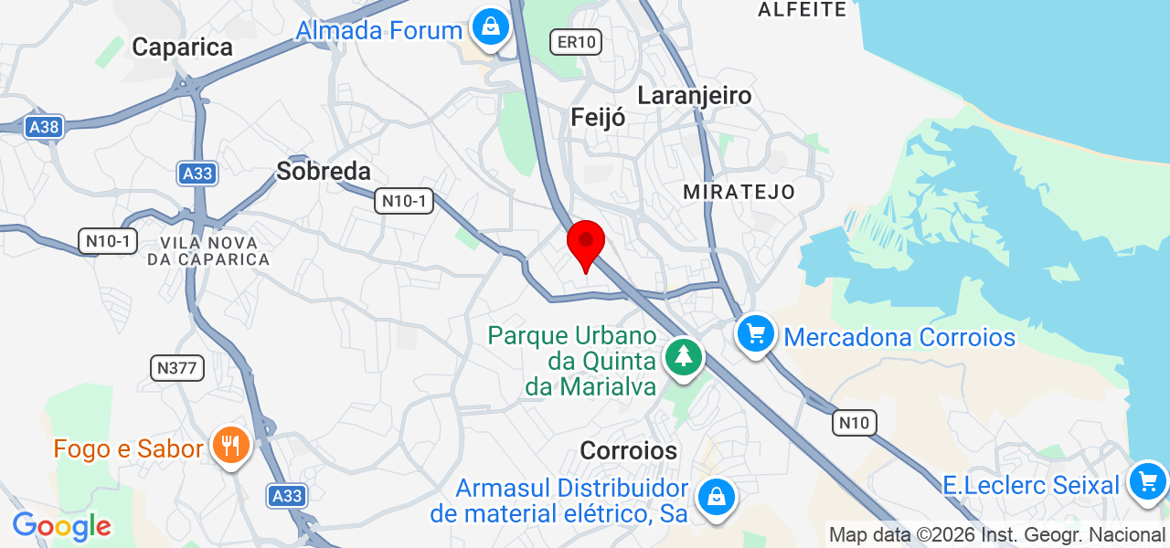 Pedro Inácio - Setúbal - Seixal - Map
