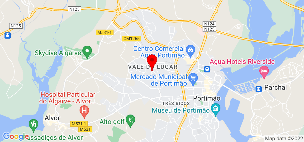 Luara - Faro - Portimão - Mapa