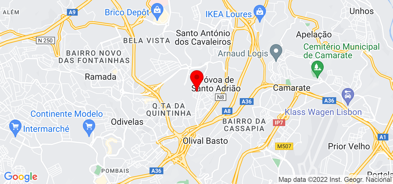 Ana Ferreira - Lisboa - Odivelas - Mapa