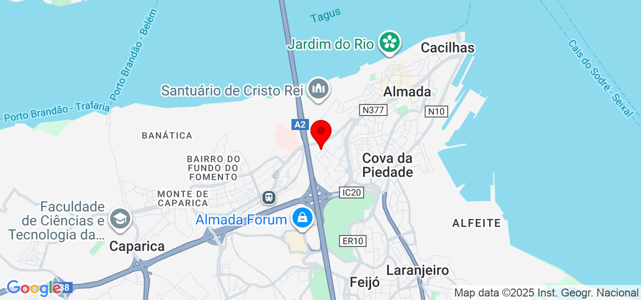 Luna Augusto - Setúbal - Almada - Mapa