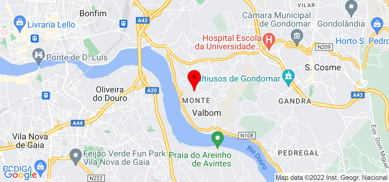 Renata Martins - Porto - Gondomar - Mapa