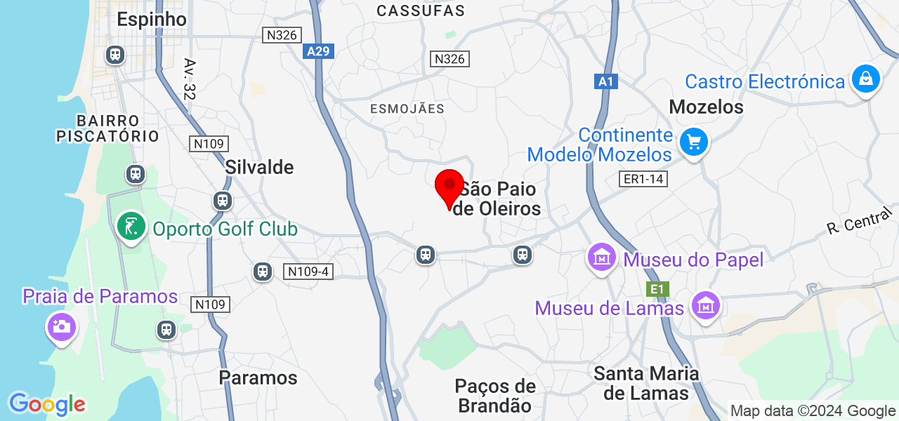 Ana Correia - Aveiro - Santa Maria da Feira - Map