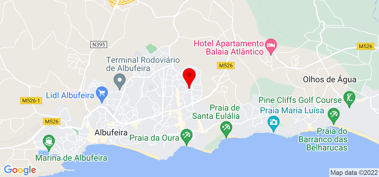 Samba Embalo - Faro - Albufeira - Mapa