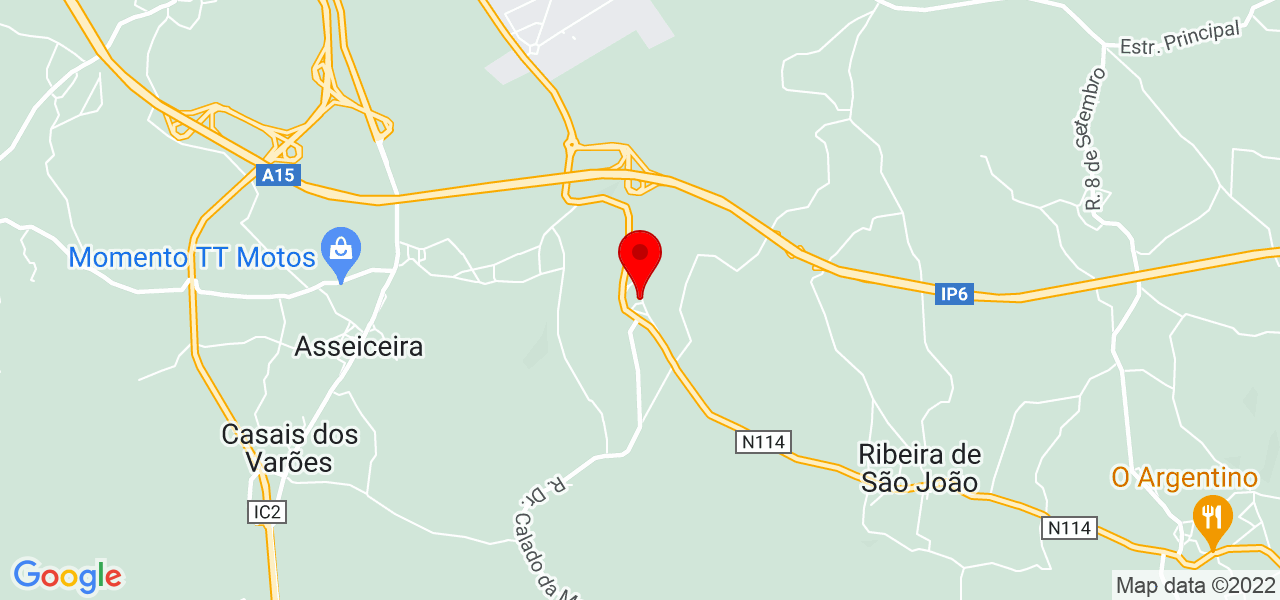 Jo&atilde;o David Figueiredo Branco - Santarém - Rio Maior - Mapa